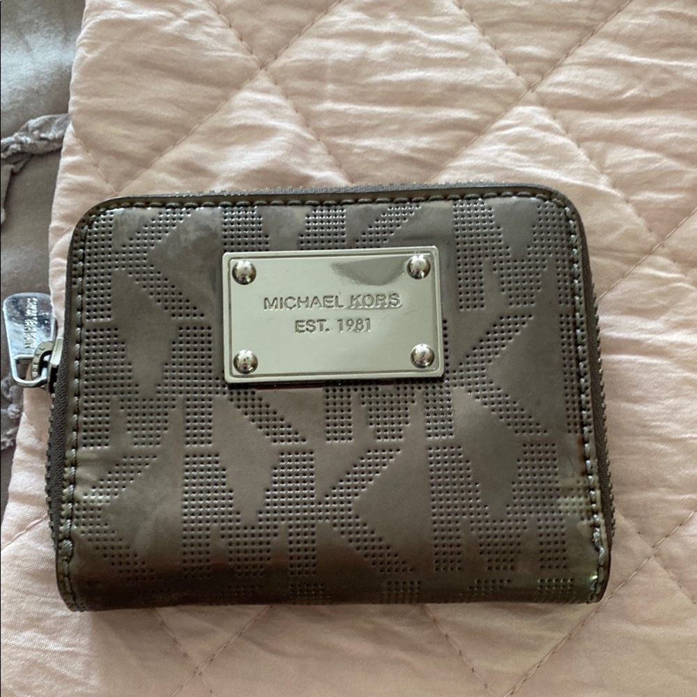 Michael Kors Metallic Gray Wallet